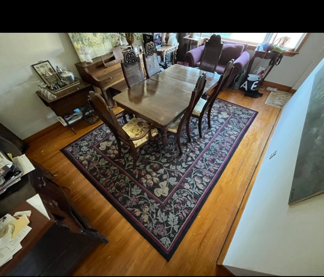 Large Black Floral Area Rug.  8ft  x 10.5 ft. Carpet.rugs - photo 5