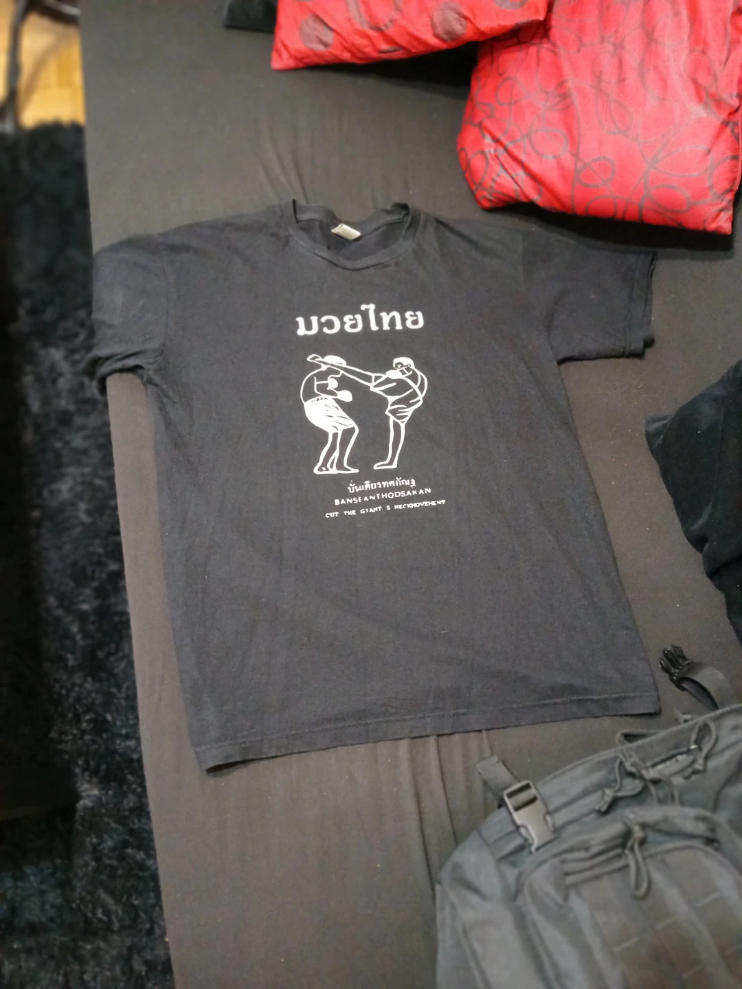 Authentic Muay Thai t-shirt from Thailand Black Large