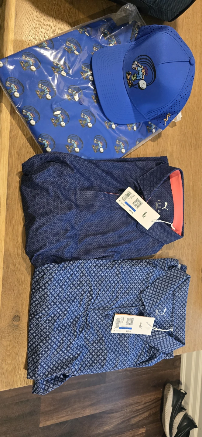 3 XL golf shirts, and 1 hat.  Retail value $270 - photo 4
