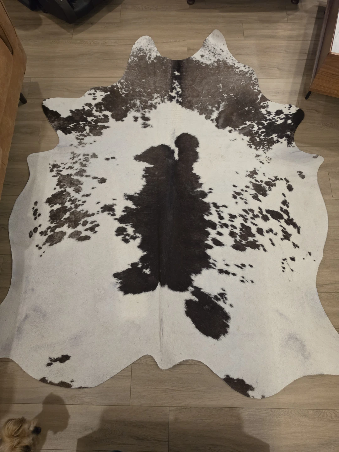 Cowhide Area Rug - Black and White - photo 3
