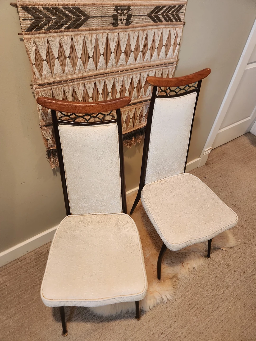 Pair of MID CENTURY Accent OR dining Chairs - photo 2