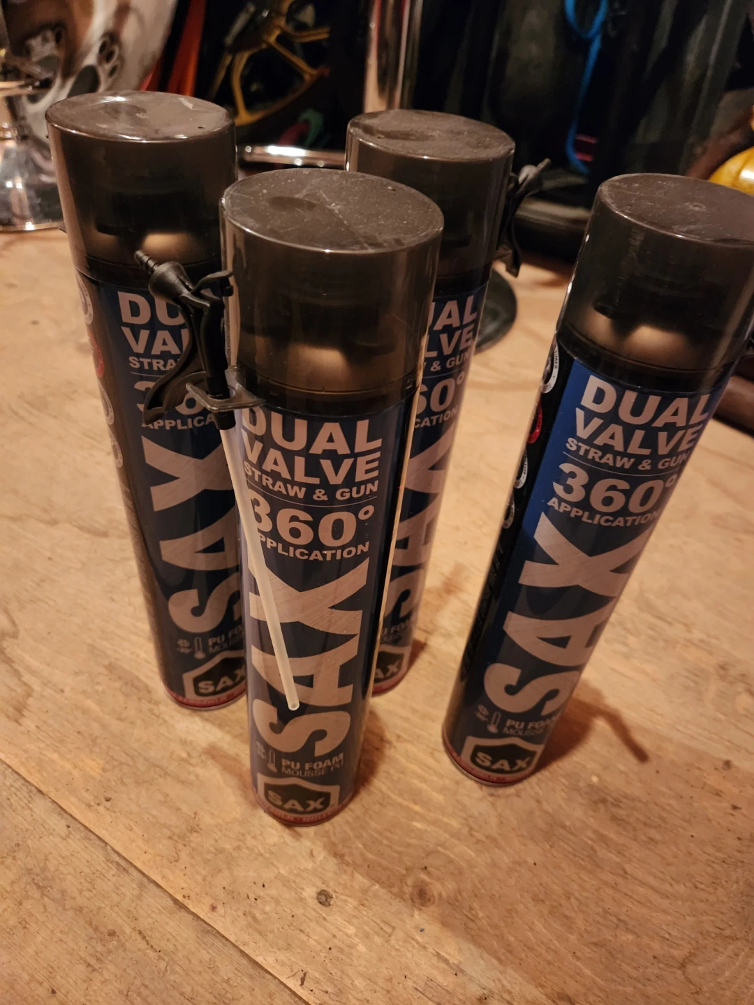 4 Cans of SAX Dual Valve PU Foam