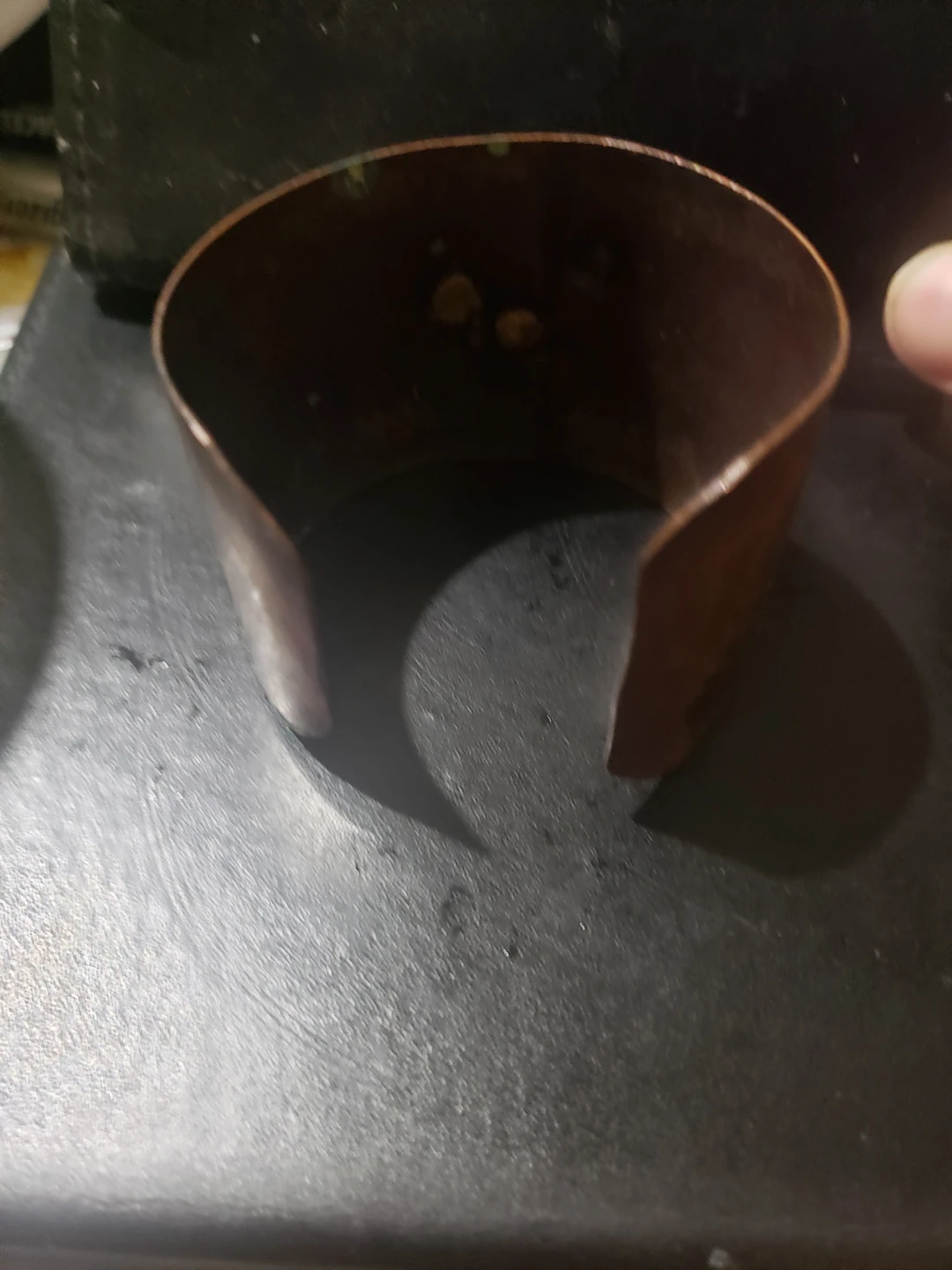 Copper Cuff Bracelet with Stone Accent - photo 3