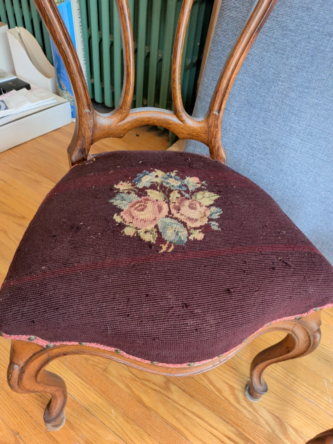 Vintage Needlepoint Accent Chairs (Set of 2) - photo 4