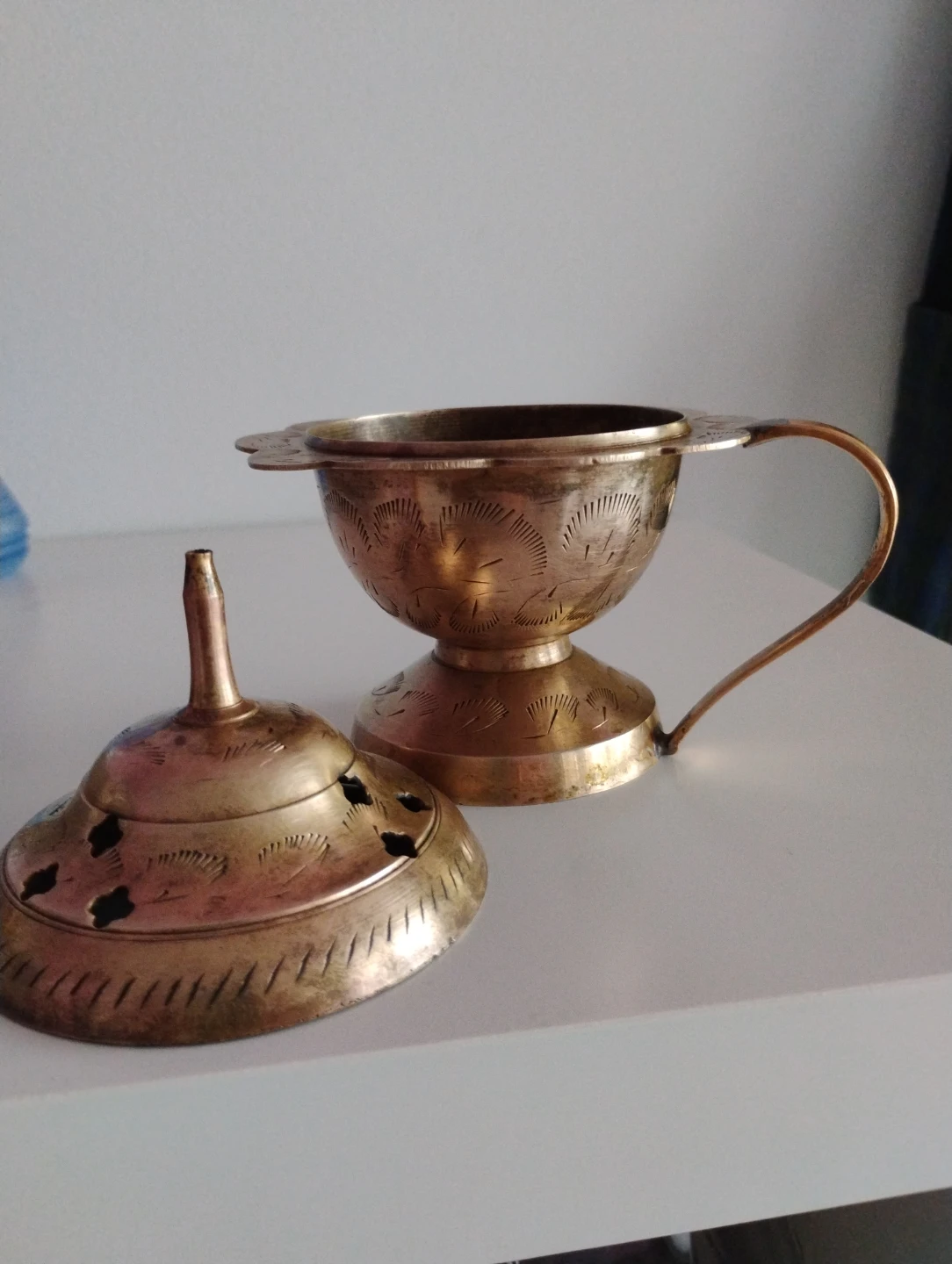Vintage Brass Incense Burner with Lid - photo 2