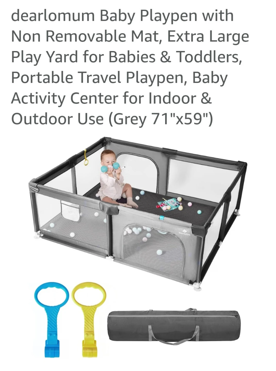 Baby Playpen with Non Removable Mat
