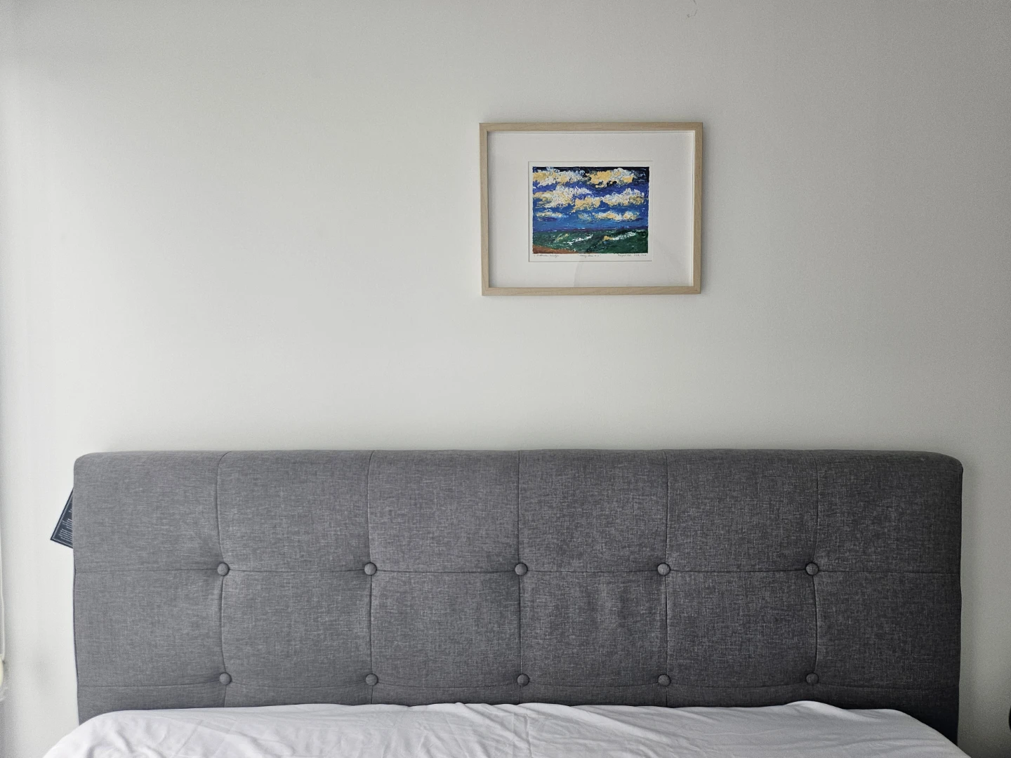 Queen Upholstered Bed Frame + Box Spring