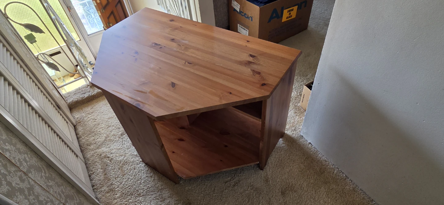 Wooden corner tv stand - photo 3