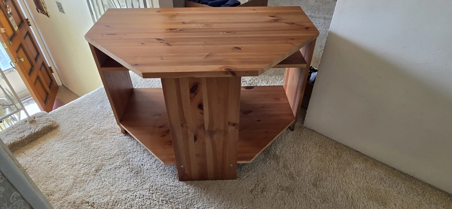 Wooden corner tv stand - photo 4