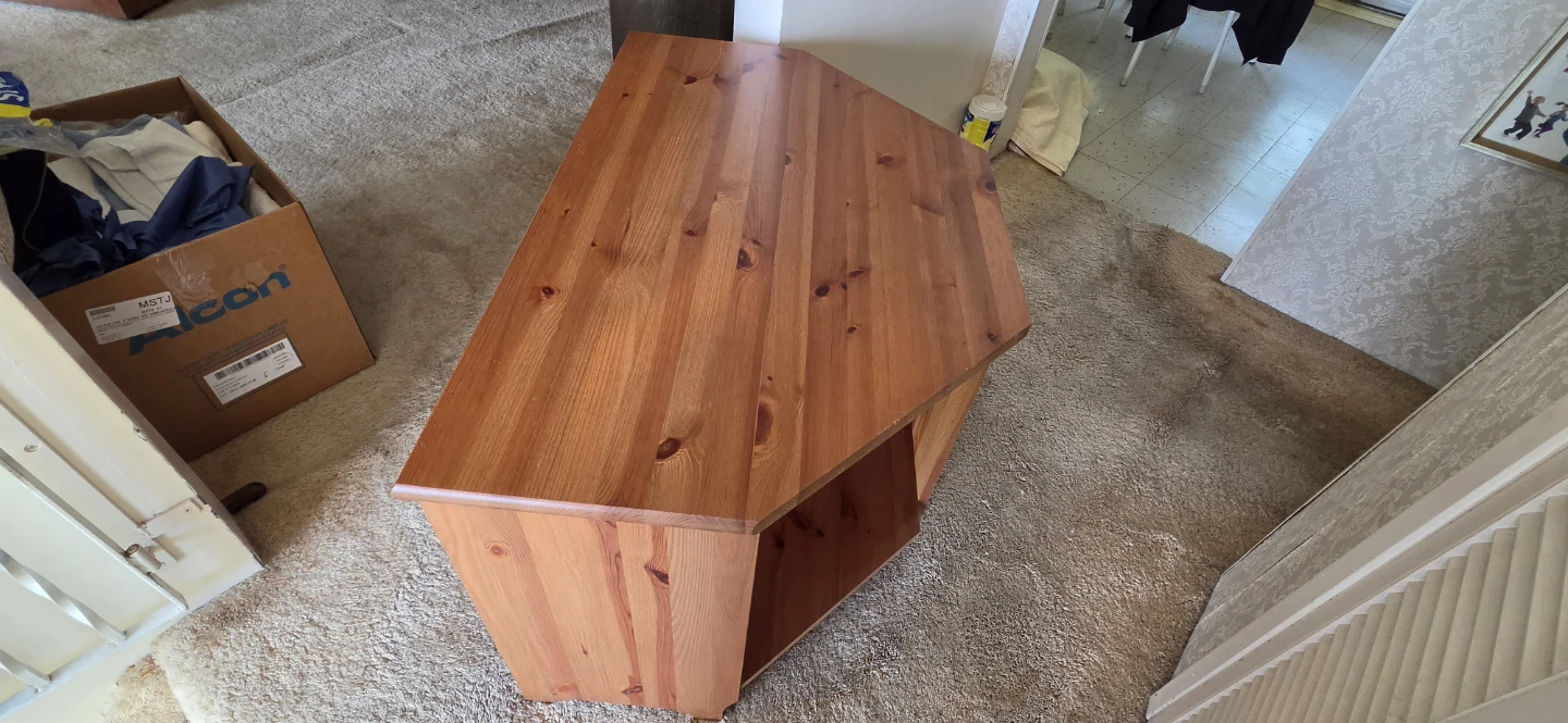 Wooden corner tv stand - photo 5
