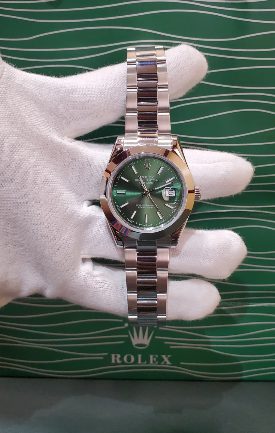 41mm Green Dial Automatic Date Watch