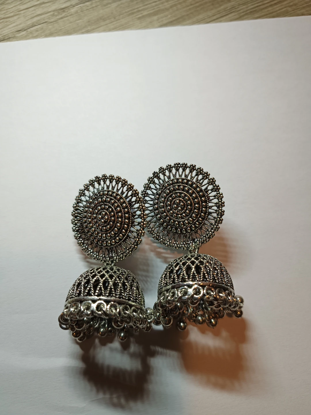 Silver Jhumka Earrings
