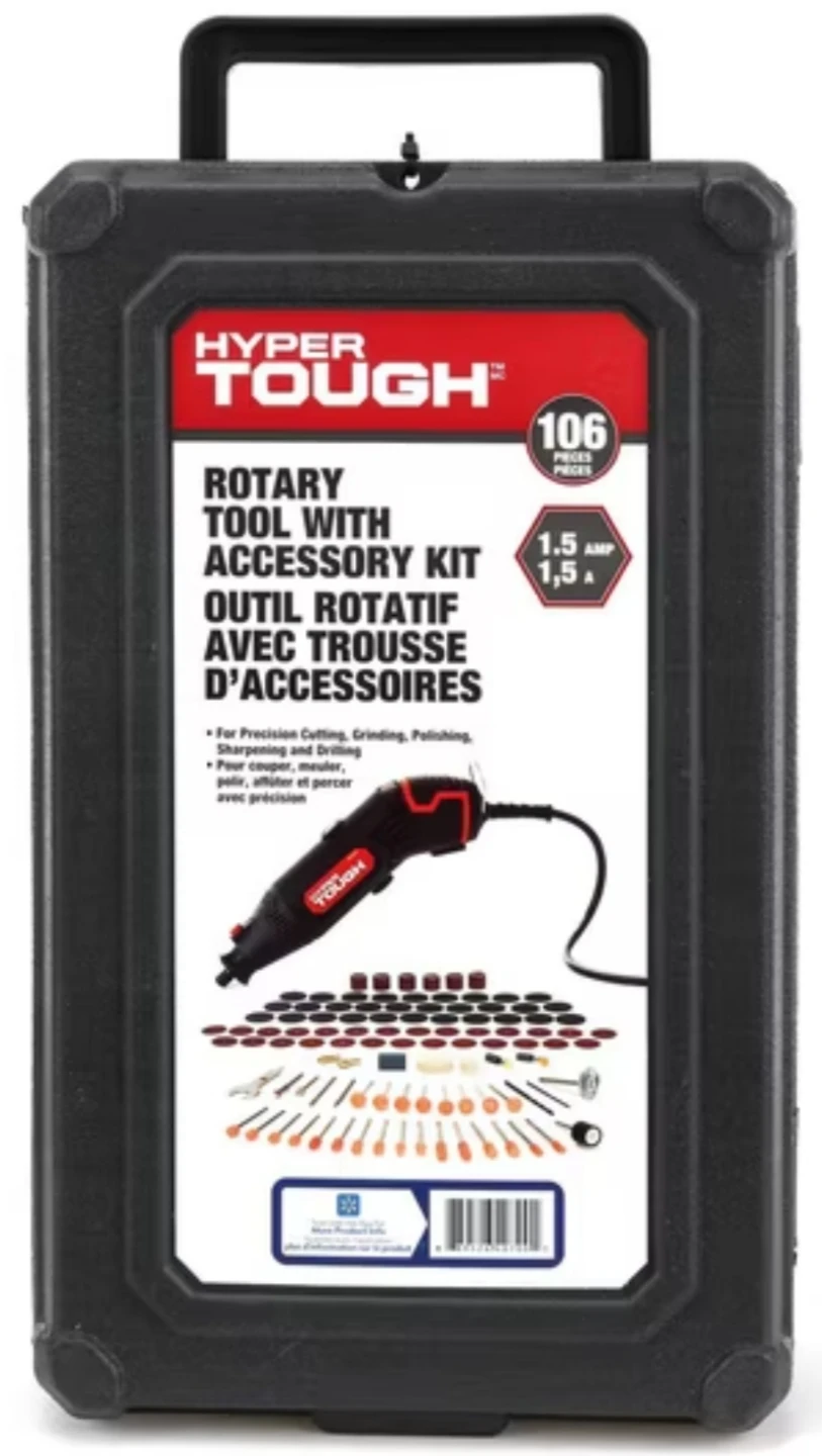 Hyper Tough Rotary Tool with 106 Piece Accessory Kit