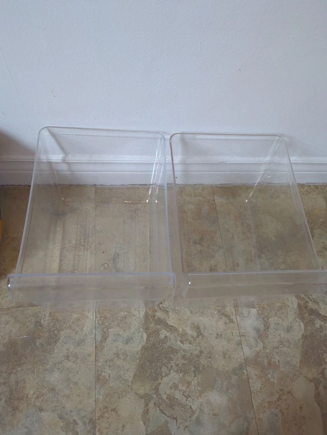Clear Plastic Storage Bins - Set of 2 - photo 2