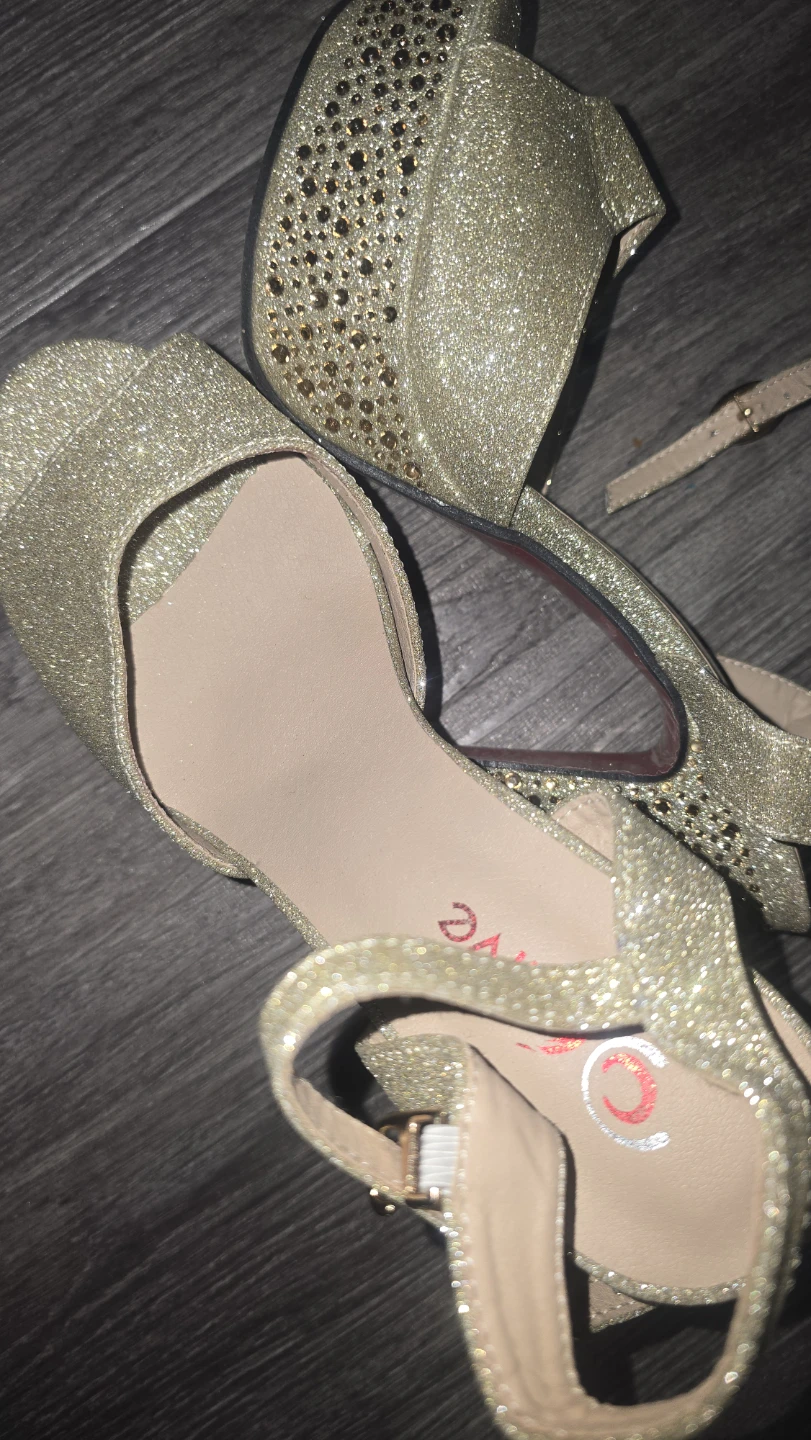 OLIVE Gold Glitter Heels - photo 2