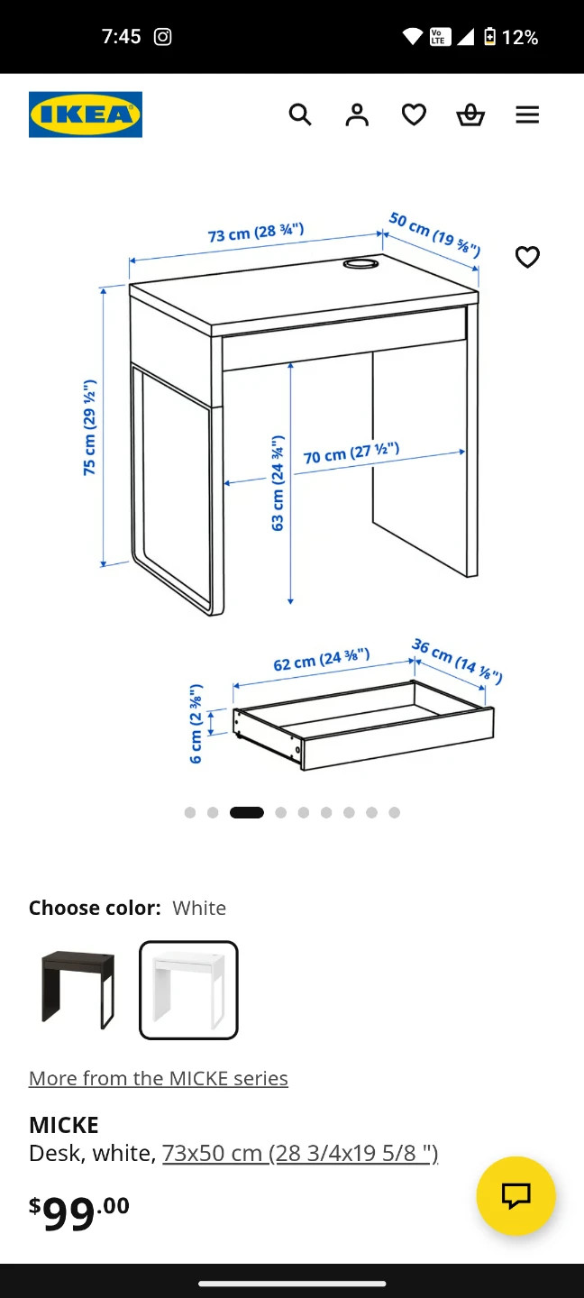 IKEA MICKE Desk - White - photo 2