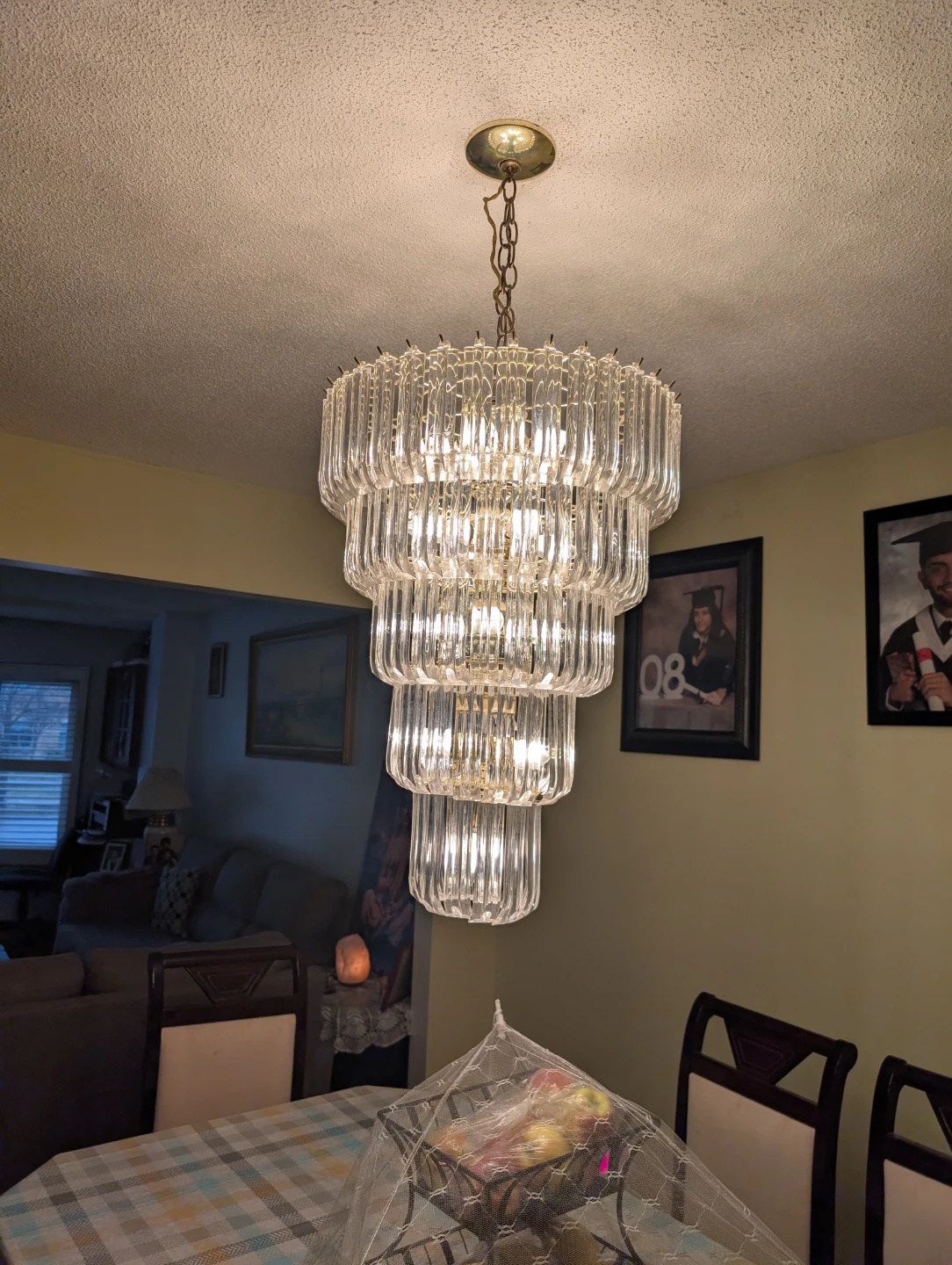 Tiered Crystal Chandelier
