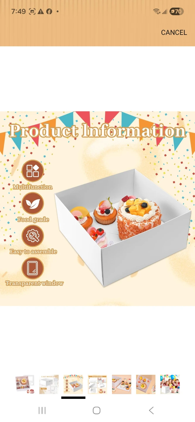 5 Piece Cake Boxes with Boards With Dispaly - photo 3