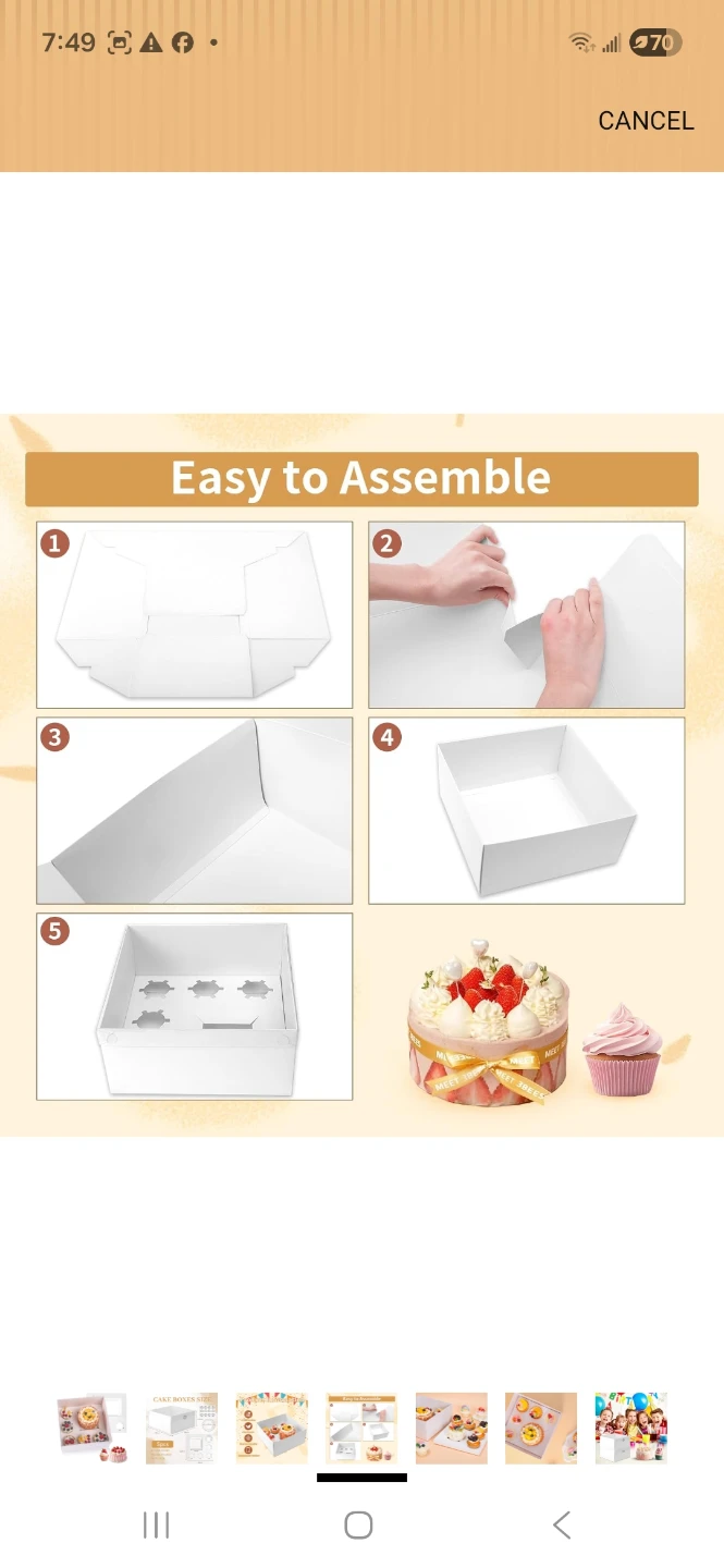 5 Piece Cake Boxes with Boards With Dispaly - photo 4