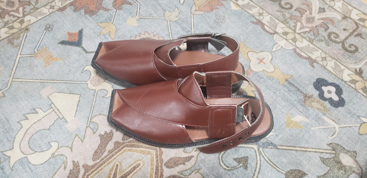 Brown Leather Peshawari Chappal Sandals