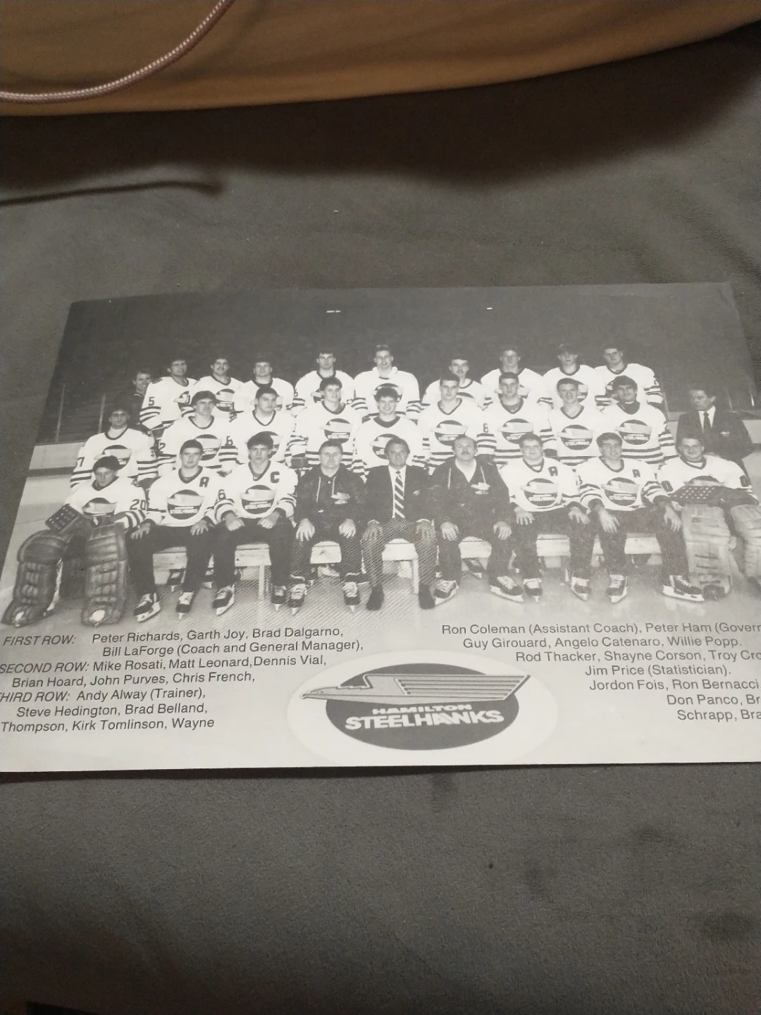 1986-1987 OHL Defunct Hamilton Steelhawks Hockey Team Photo - photo 2