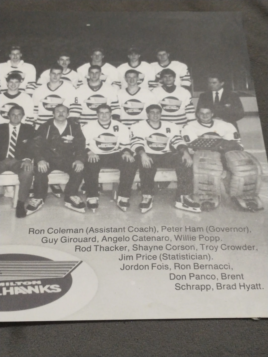 1986-1987 OHL Defunct Hamilton Steelhawks Hockey Team Photo - photo 4