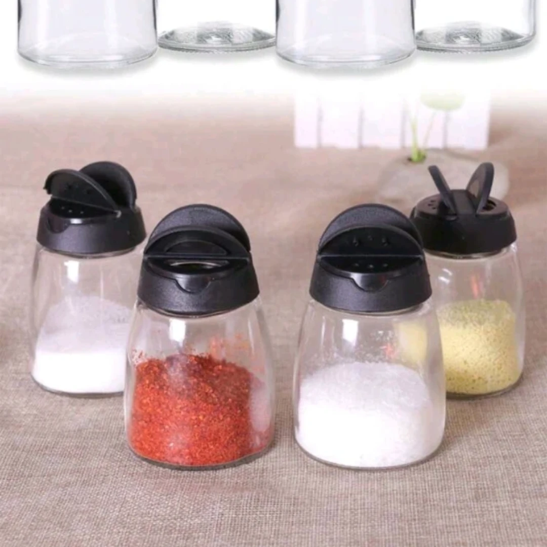 Glass Seasoning Bottles with Dual Spout Covers - photo 2