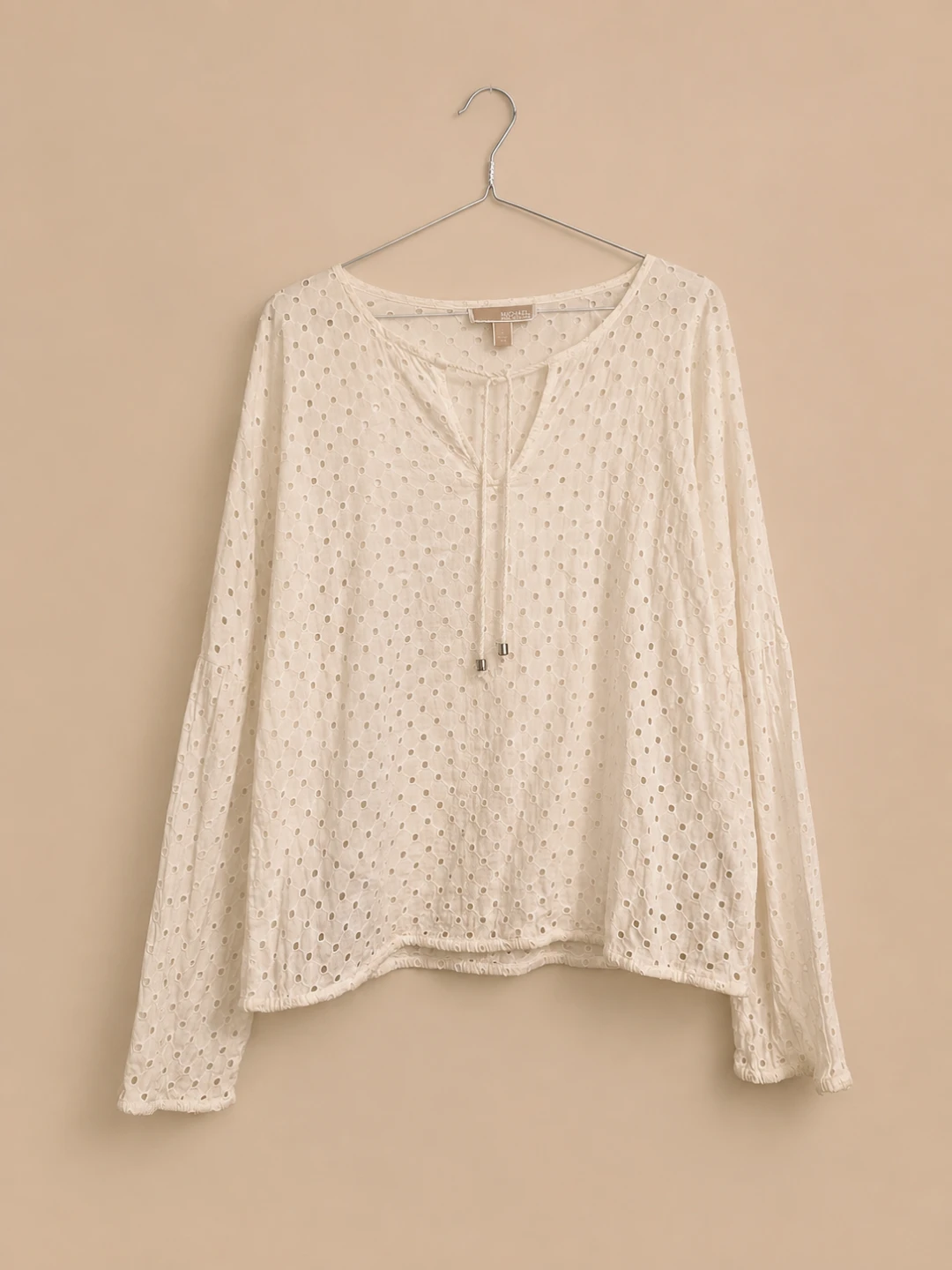 Michael Kors White Eyelet Boho Blouse