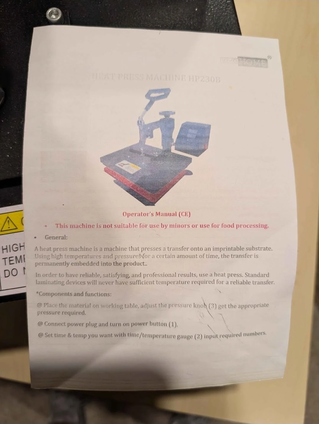 VIVOHOME Combo Heat Press Machine HP230B - photo 3