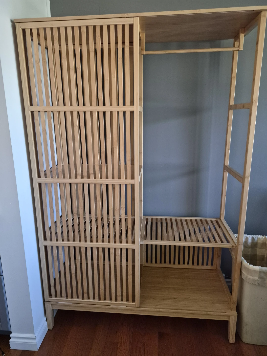 IKEA Nordkisa open wardrobe with sliding door