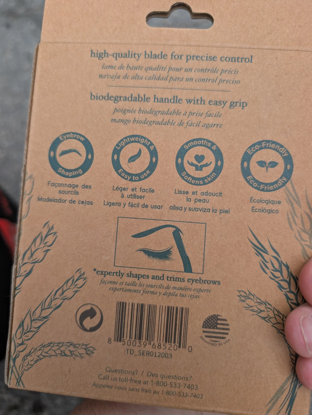 Tada Natural Beauty Biodegradable Face & Eyebrow Razors (12 pcs) - photo 2