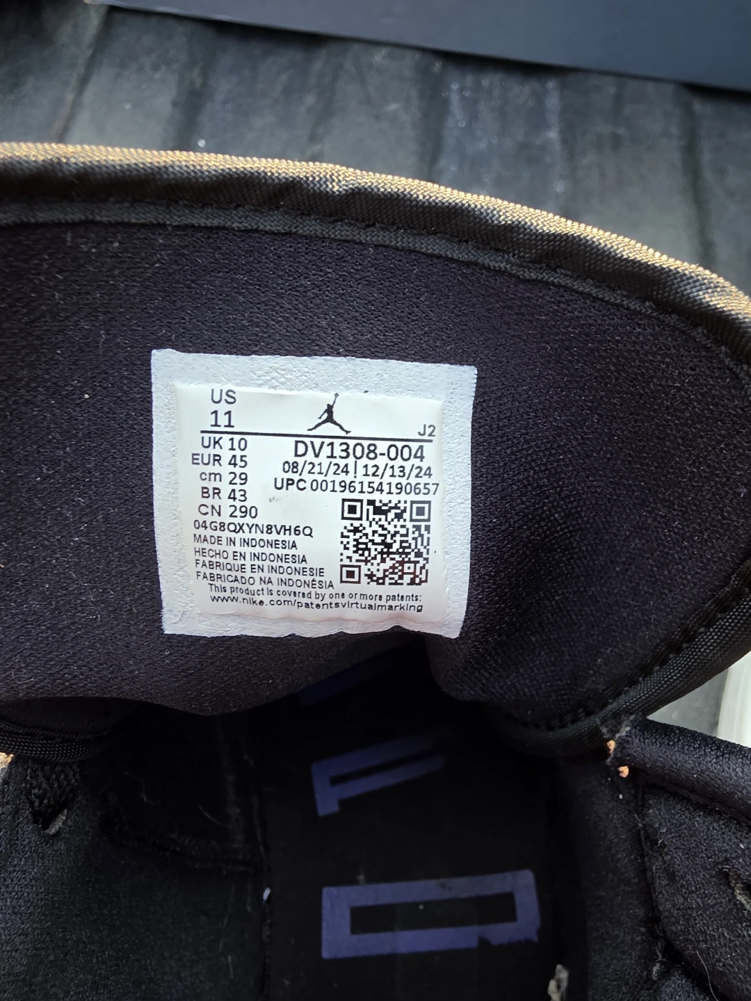 Air Jordan 1 Mid SE Black White Purple US 11 - photo 5