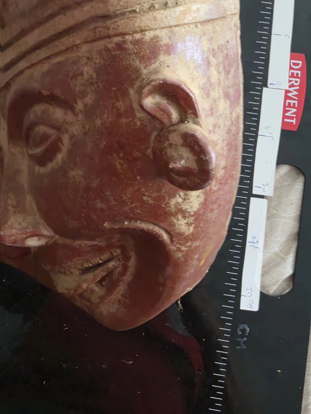 Hand-Carved Clay Mask Wall Decor - photo 2