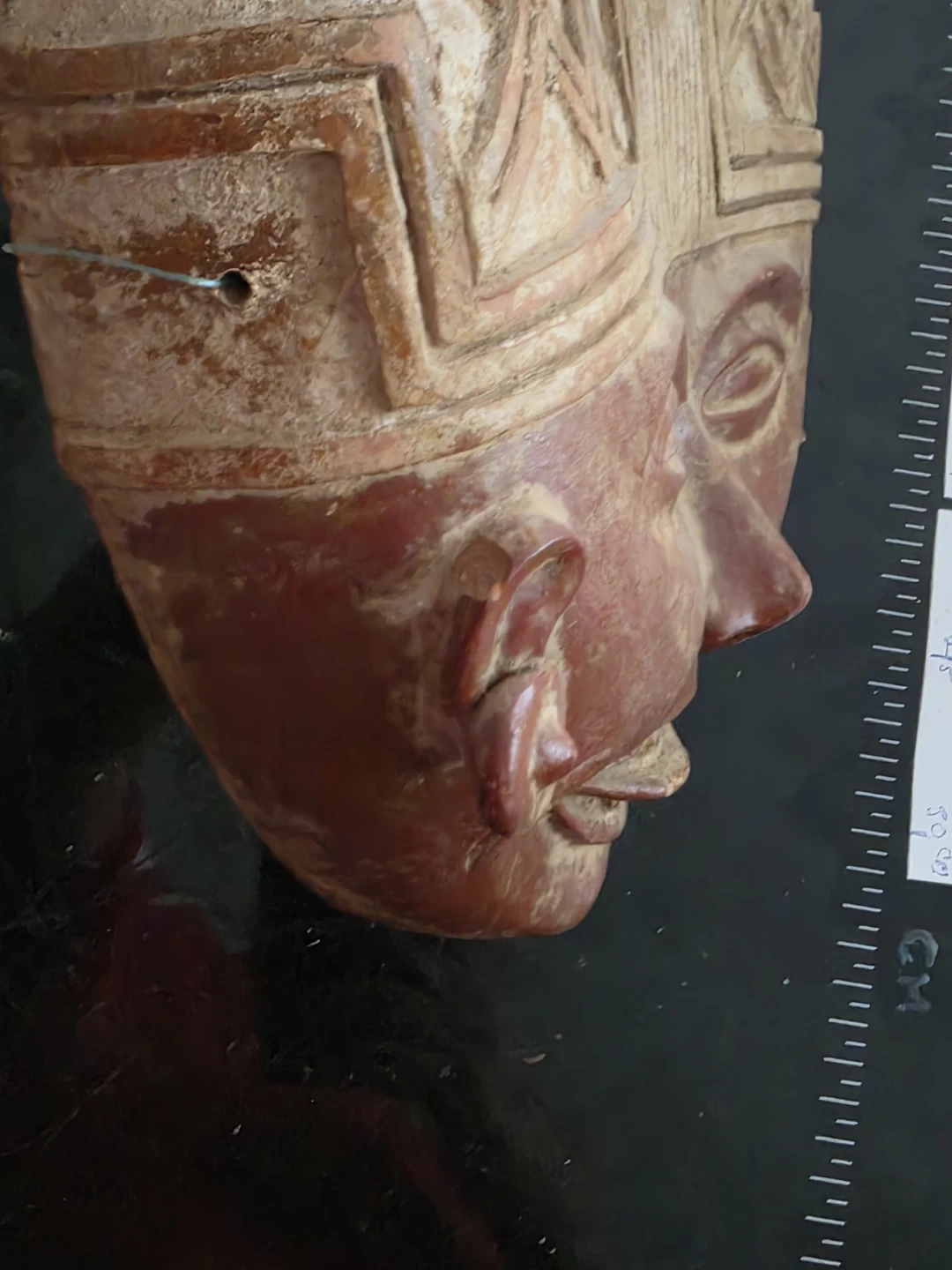 Hand-Carved Clay Mask Wall Decor - photo 3