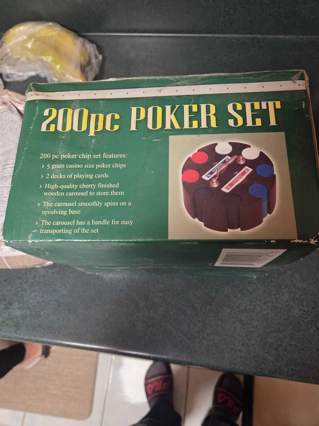 Akko 200pc Poker Set with Wooden Carousel - photo 2
