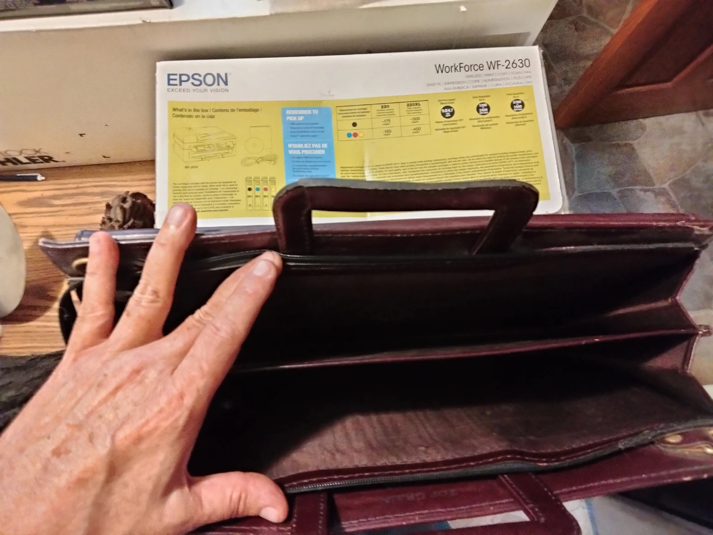 Brown Leather like Briefcase - photo 4