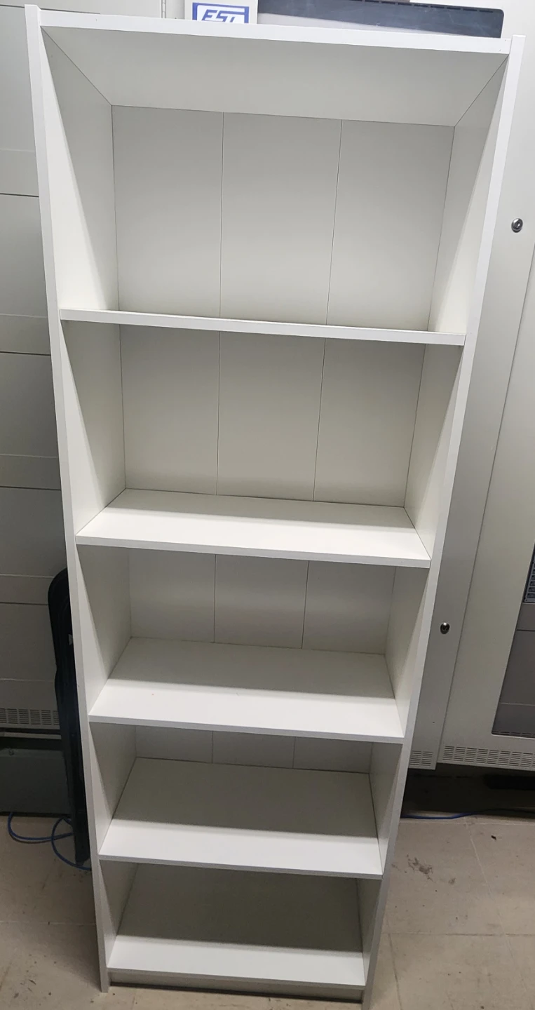 White 5-Shelf Bookshelf