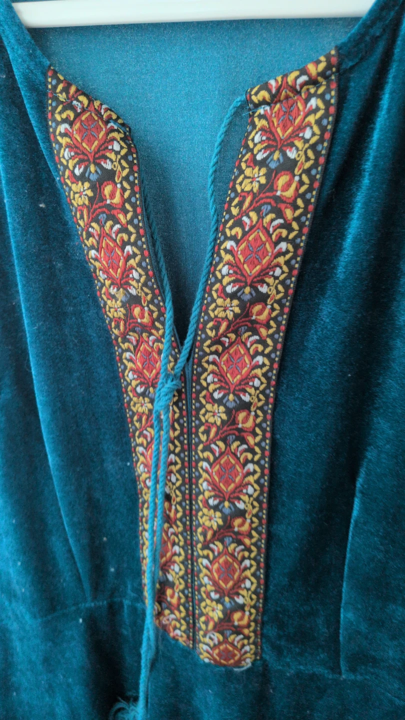 Velvet Blue Short Dress Size M - photo 3