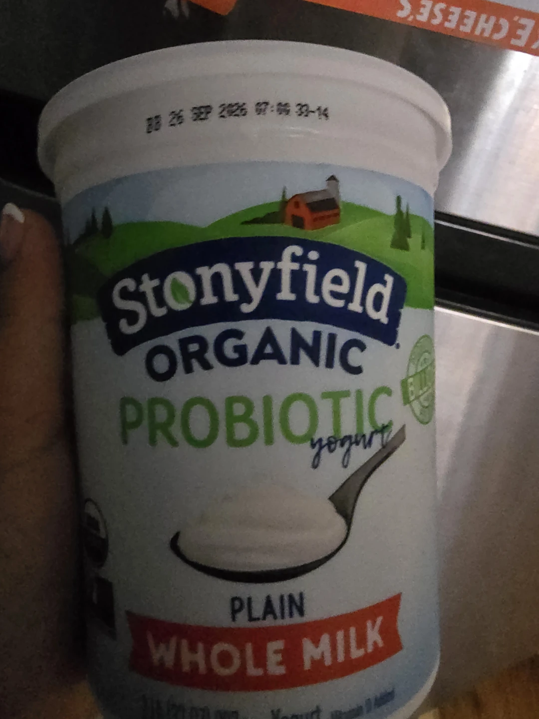 Stonyfield Organic Plain Whole Milk Probiotic Yogurt 32oz