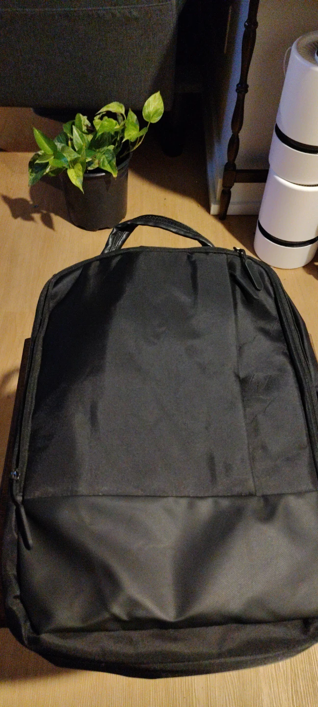 Black Backpack with USB Port