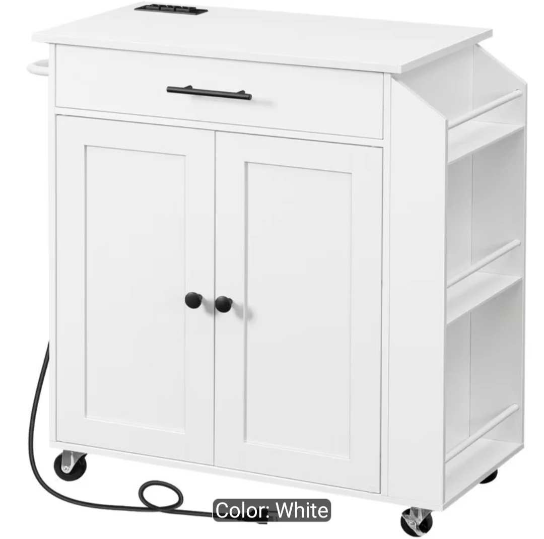 BRAND NEW Rolling Kitchen Island Cart White