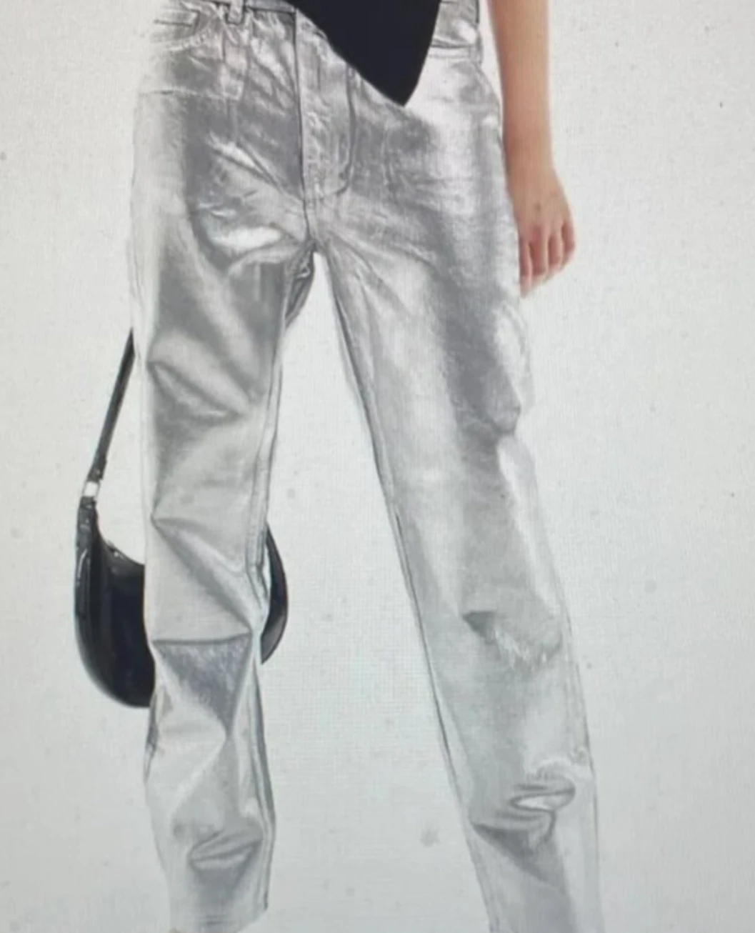 Metallic silver denim jeans sz 28