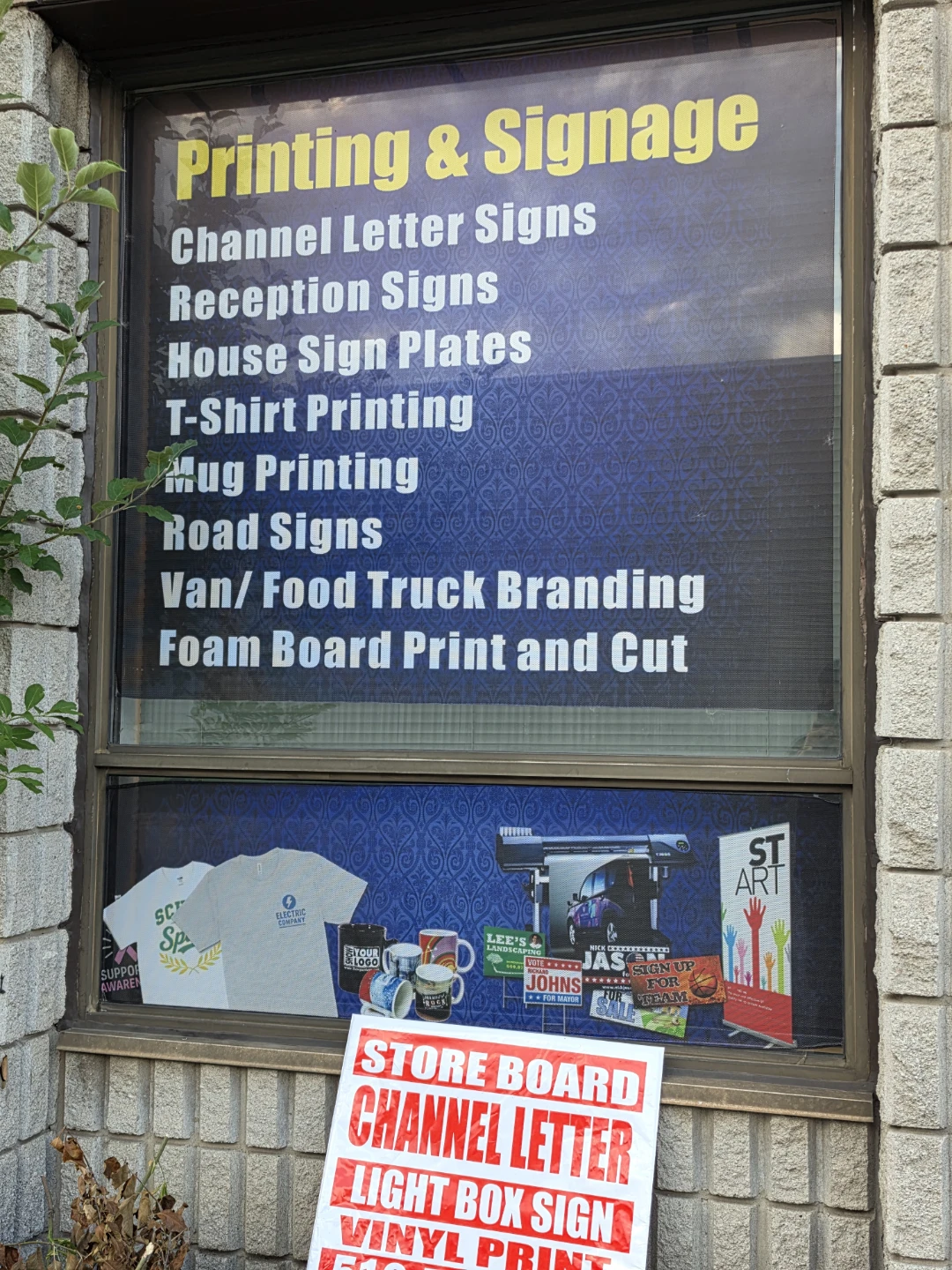 Signs vinyl and printing