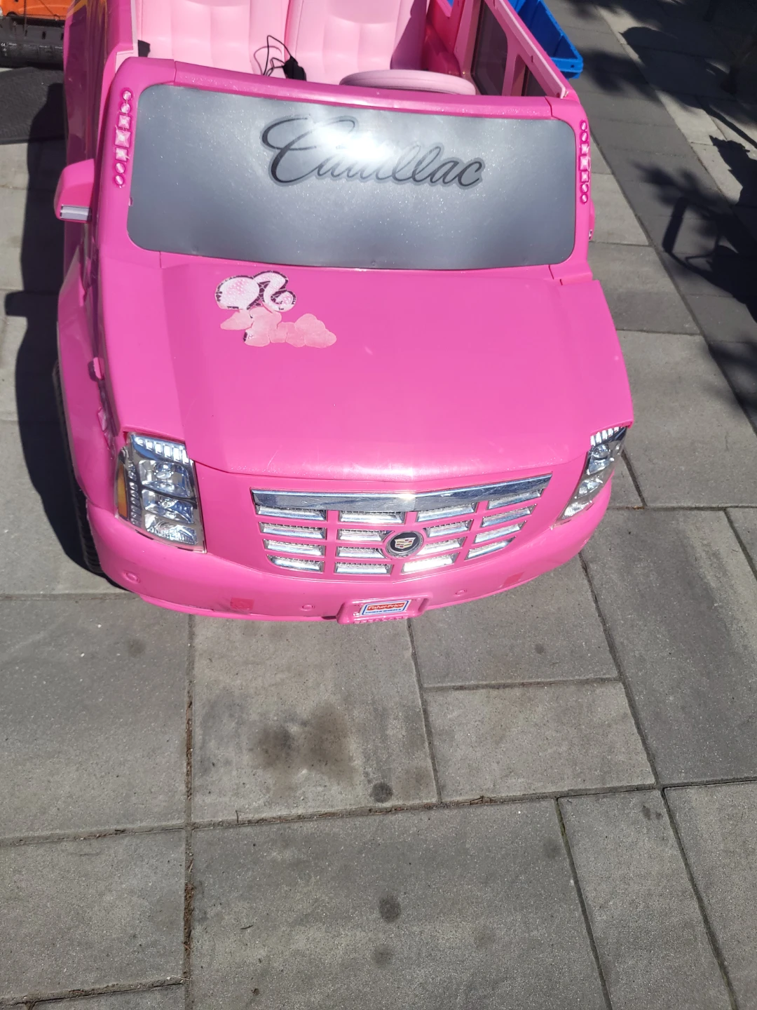 Pink Cadillac Ride-On Toy Car , needs new Battry