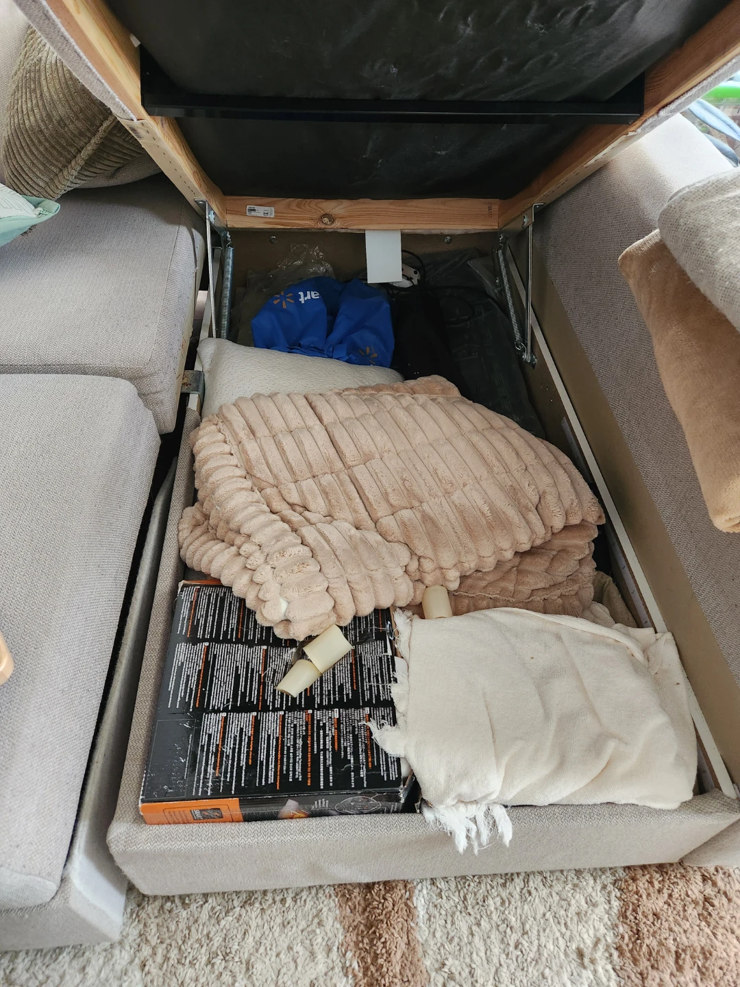 IKEA FRIHETEN Beige Sleeper Sectional Sofa with Storage - photo 4