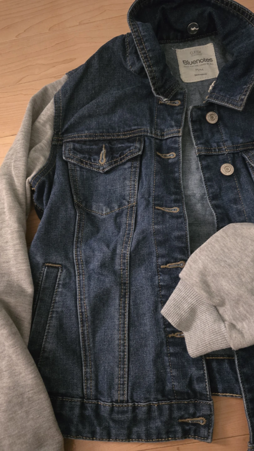Bluenotes Denim Jacket with Grey Sleeves - photo 2