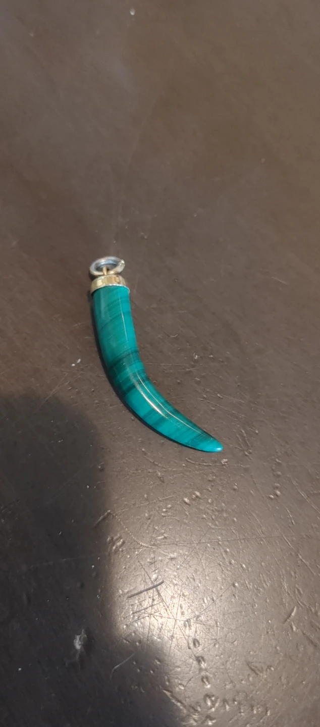 Malachite Horn Pendant