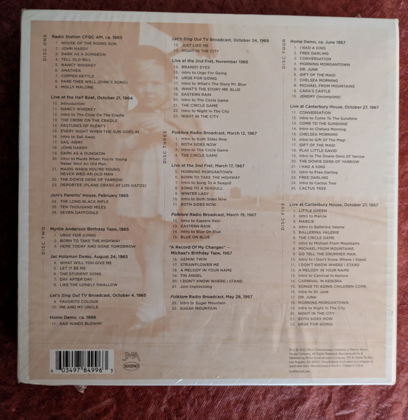 Joni Mitchell CD Set - photo 3