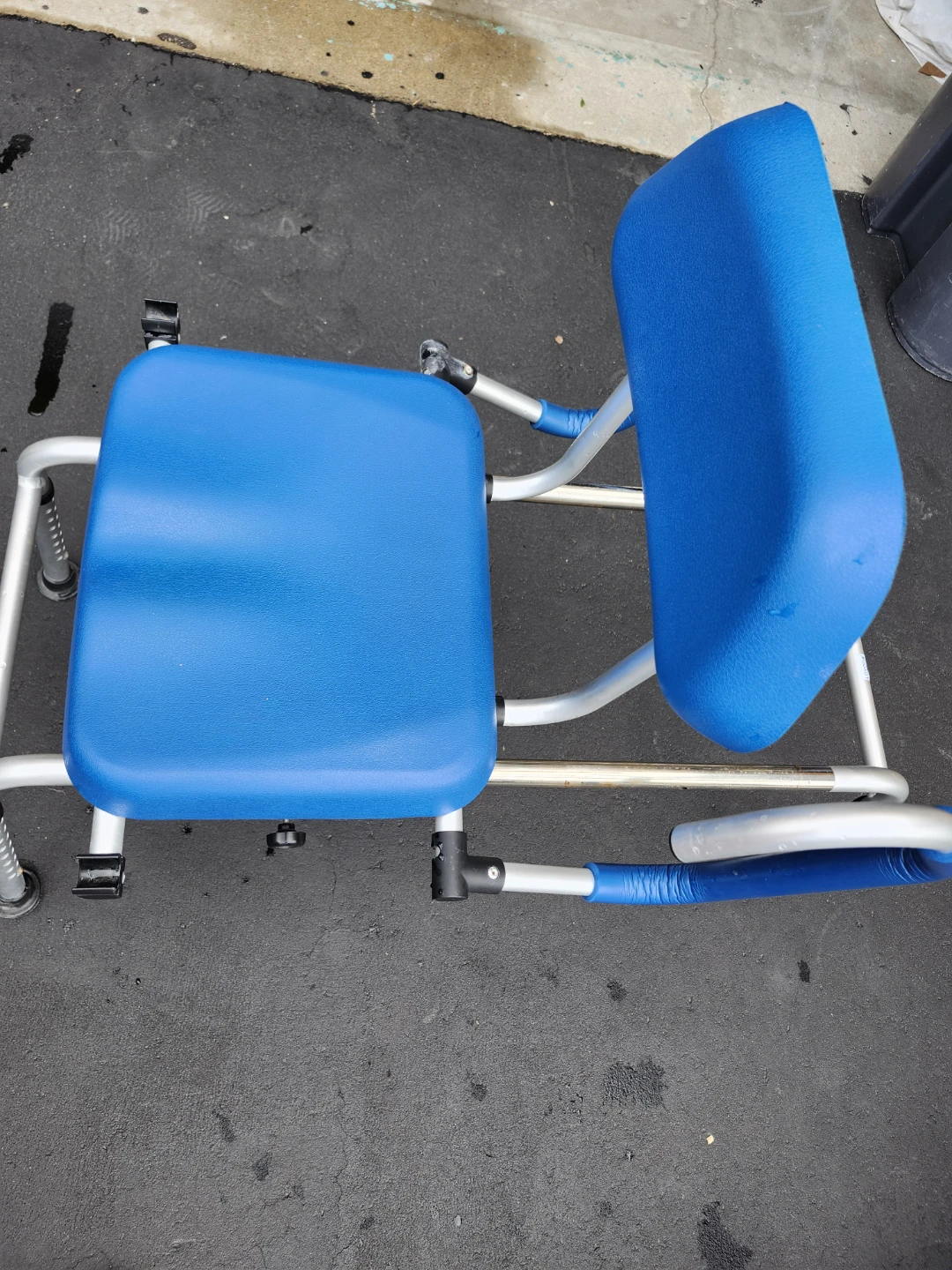 Layoda Blue Shower Chair with Back and moving Arms - photo 4