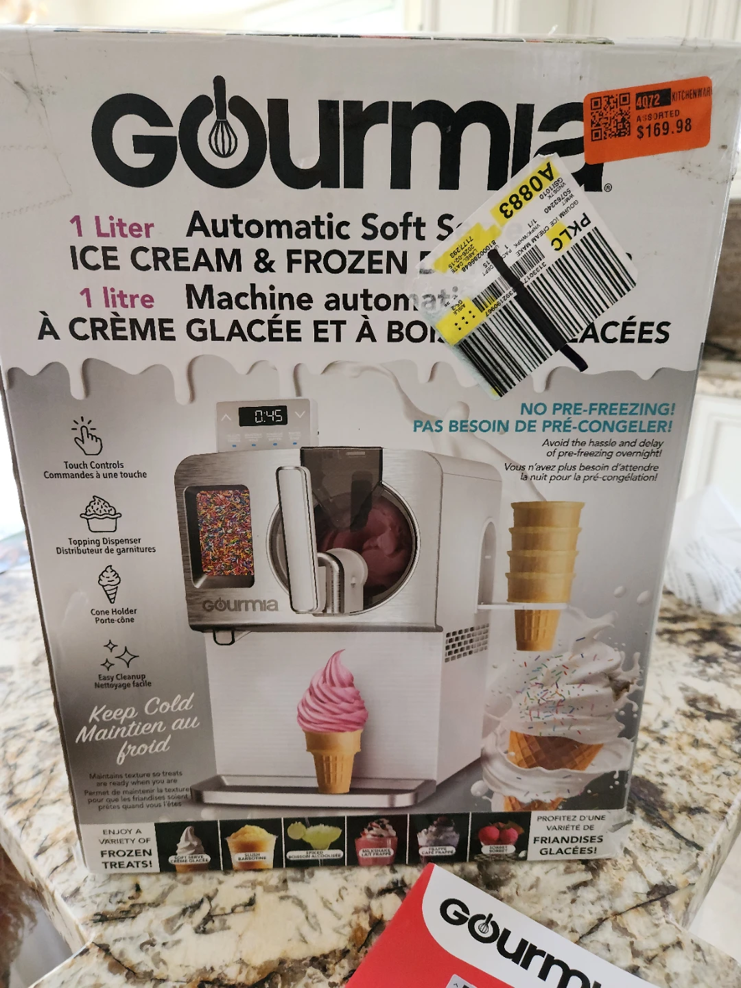 NEW Gourmia Automatic Soft Serve Ice Cream & Frozen Drink Maker